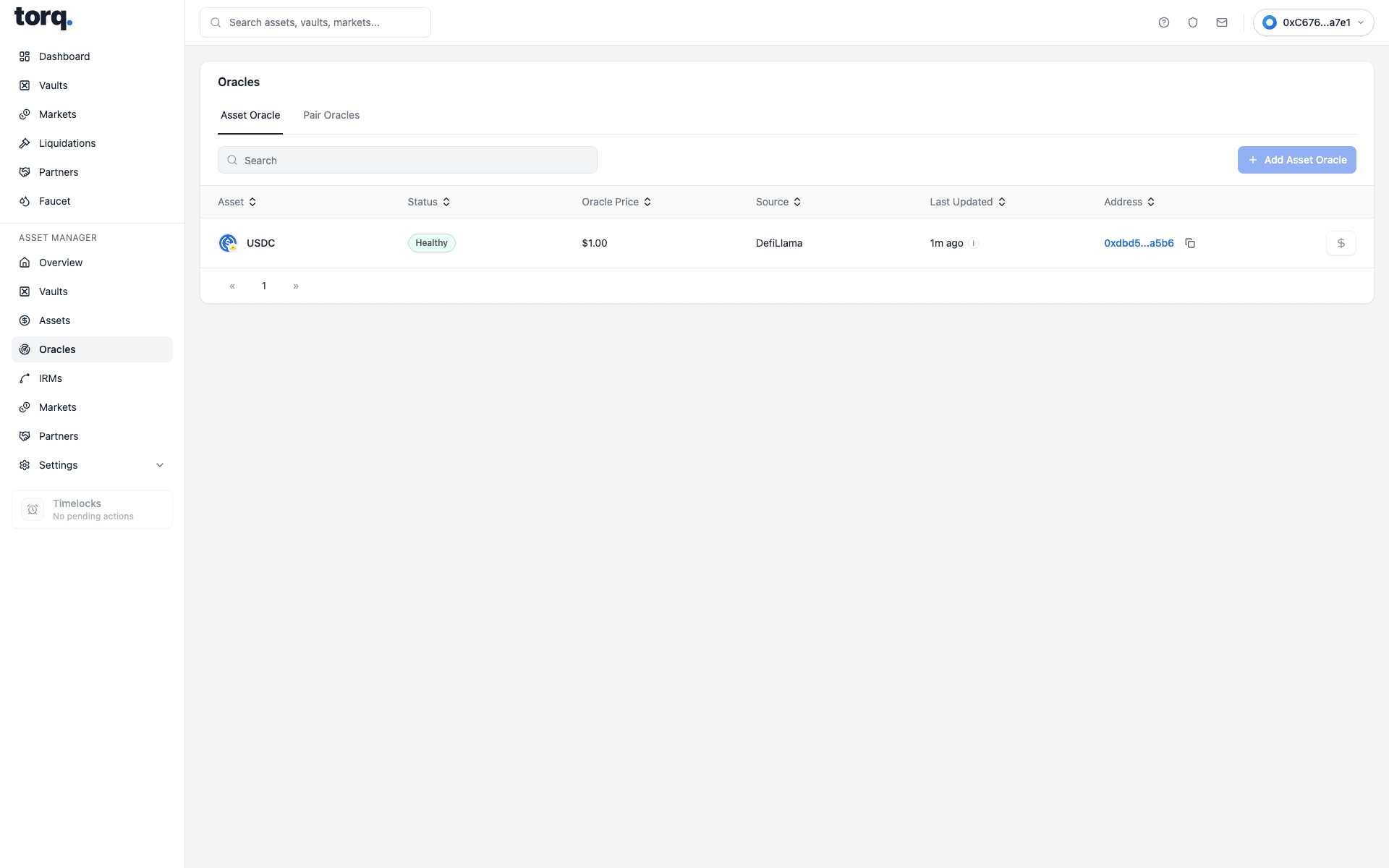 Real Torq Asset Manager oracle workspace